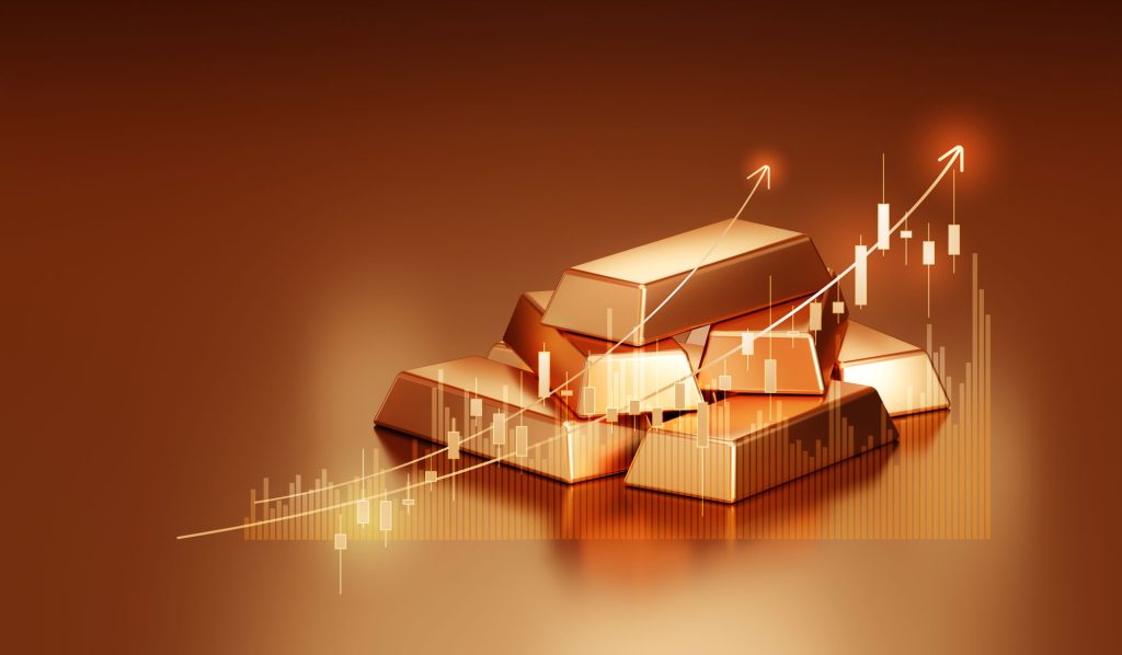 gold market stock wealth business finance investment money trade exchange 3d background growth success financial currency graph golden economy chart banking digital price profit analysis