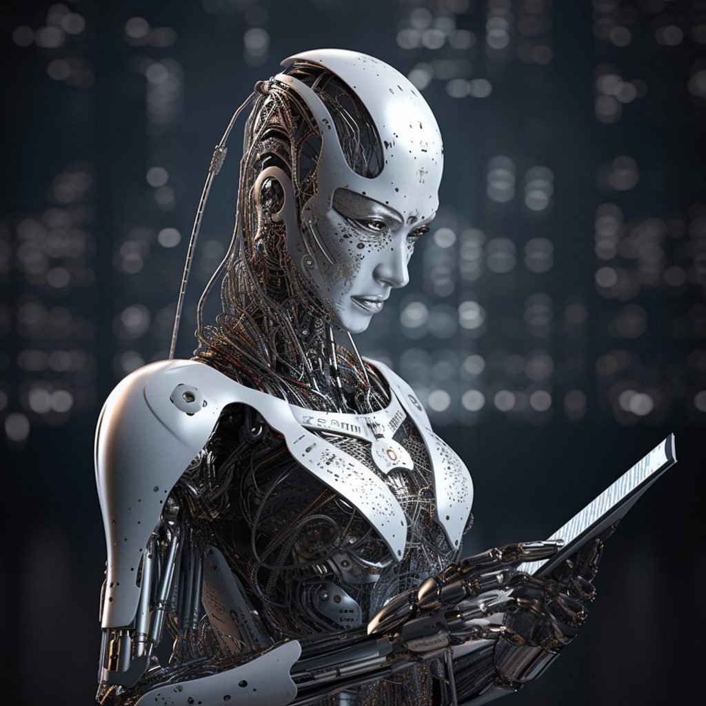A humanoid representation of the AI language model ChatGPT