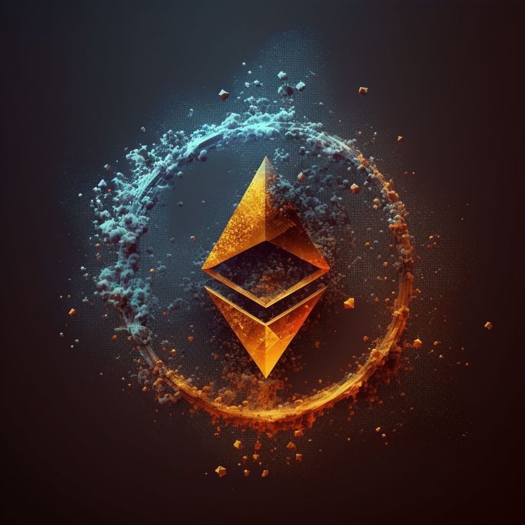 Ethereum logo scene