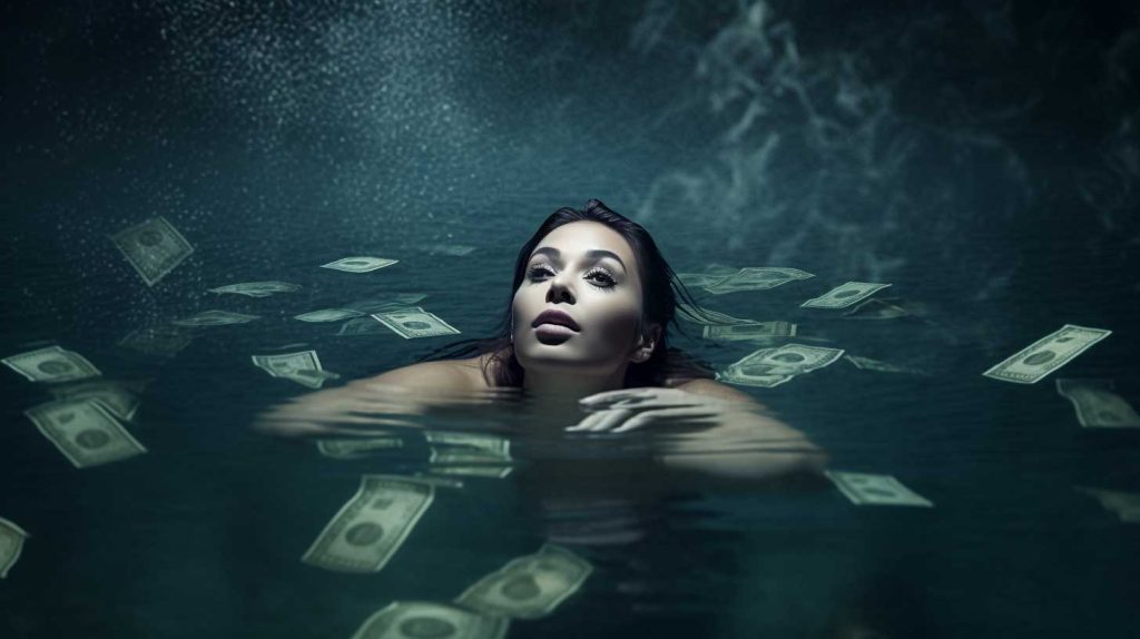 HiT trader drowning in money girl