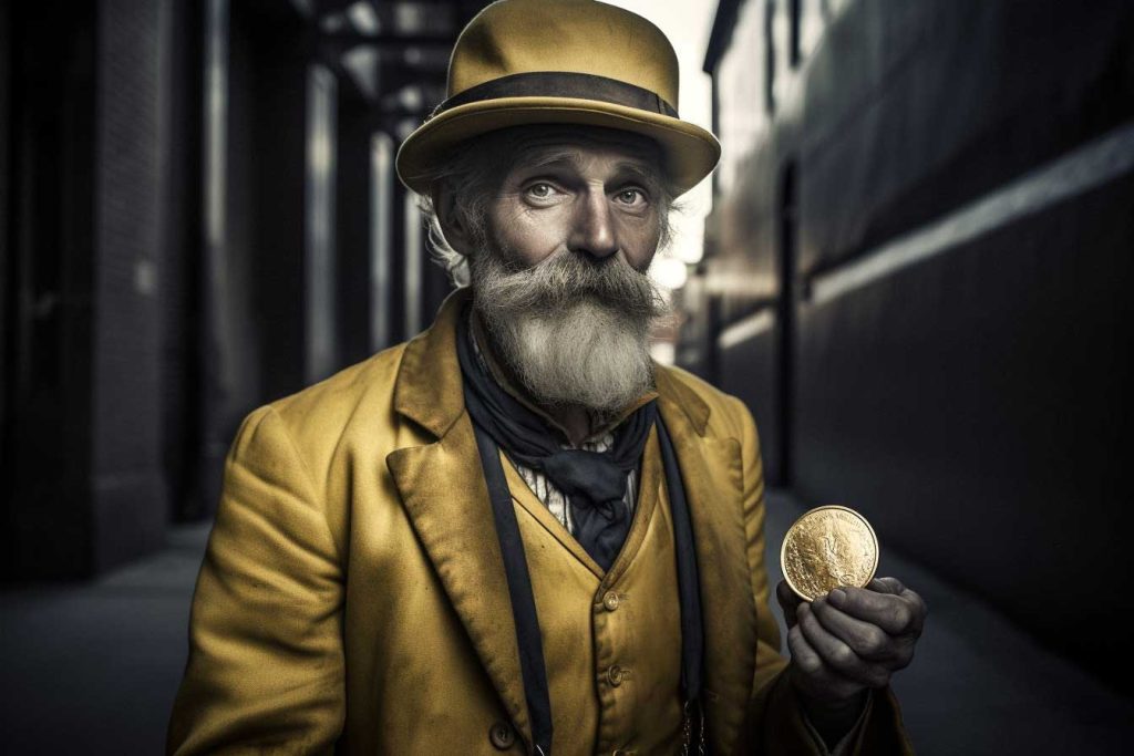 gold miner in the style