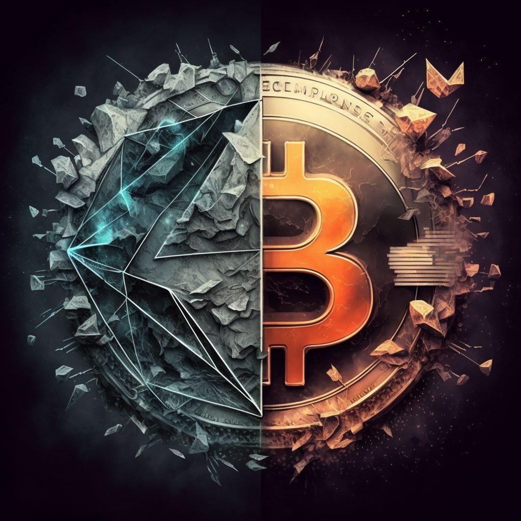 logo Bitcoin vs Ethereum