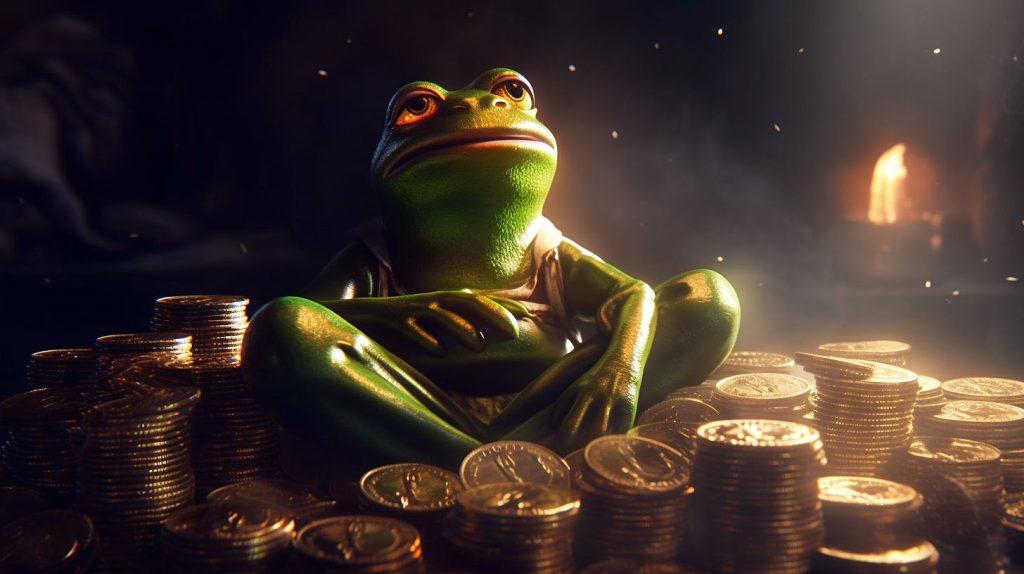 PEPE THE FROG IS RICH THANKS TO CRYPTO