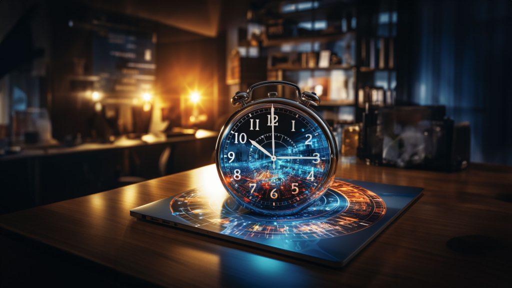Hinvest Image of a clock overlaying a lesson plan symbolizing Time Saving